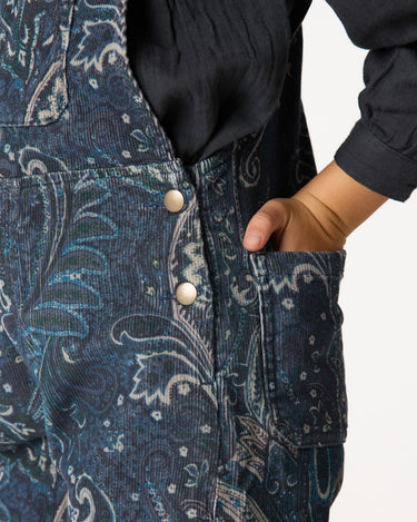 BLUE PAISLEY OVERALLS