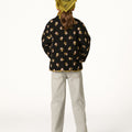 ANTHRACITE FLOWER BOMBER JACKET