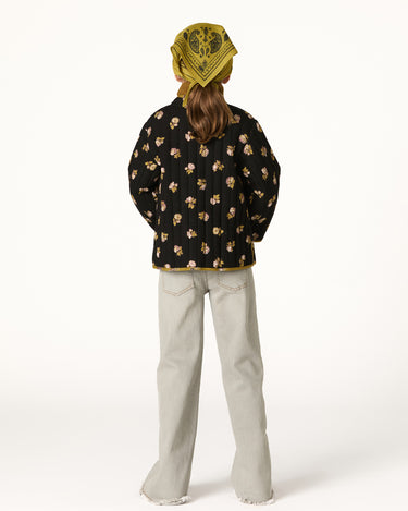 ANTHRACITE FLOWER BOMBER JACKET