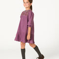 EMBROIDERED DRESS FLOWER FEATHER
