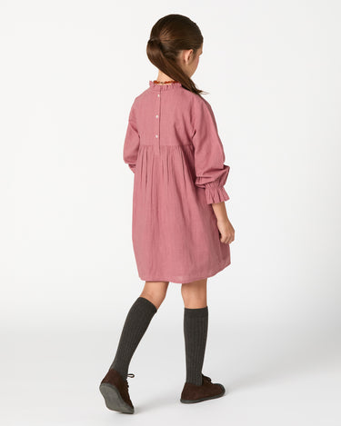 EMBROIDERED BLUSH DRESS