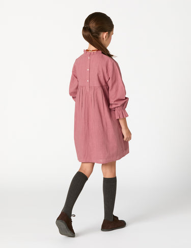 EMBROIDERED BLUSH DRESS