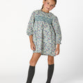 LONG SLEEVE SMOCKED DRESS BLOSSOM STARRY NIGHT