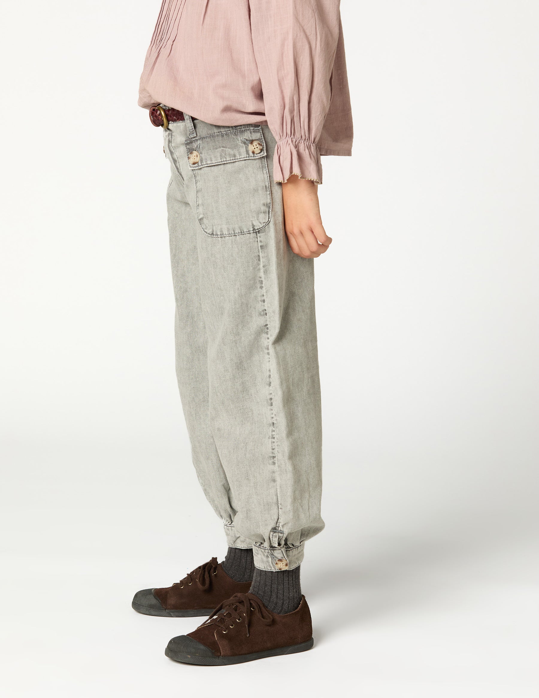 PANTALON BOMBACHO GRIS CLARO