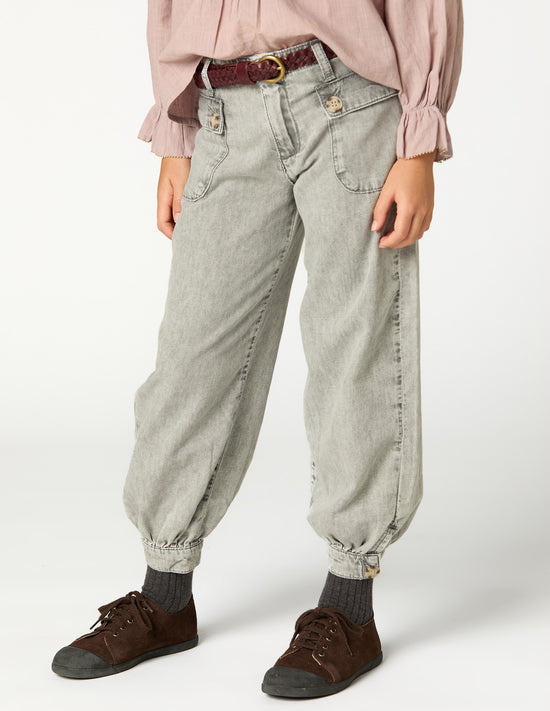 PANTALON BOMBACHO GRIS CLARO