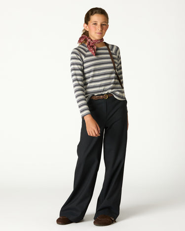 MULTI-STRIPED LONG SLEEVE T-SHIRT