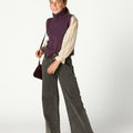 CHALECO CUELLO VUELTO PLUM