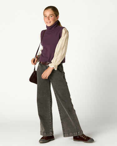 CHALECO CUELLO VUELTO PLUM