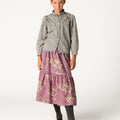 FALDA ROSES PLUM