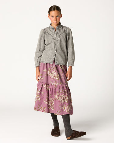 FALDA ROSES PLUM