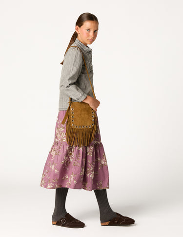 SKIRT ROSES PLUM