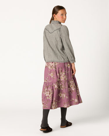 FALDA ROSES PLUM