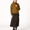 TURTLENECK SWEATER WITH BUTTONS CURRY