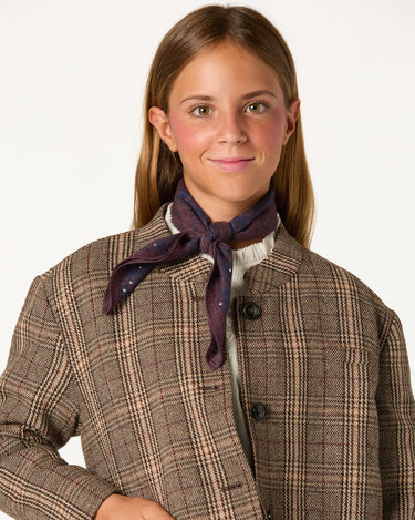 CHAQUETA CUELLO MAO CUADRO BARK