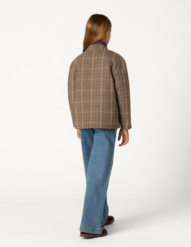 CHAQUETA CUELLO MAO CUADRO BARK