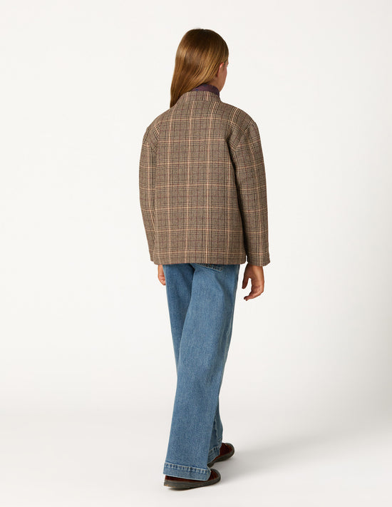 CHAQUETA CUELLO MAO CUADRO BARK