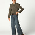 HERRINGBONE GREY MAO BLAZER