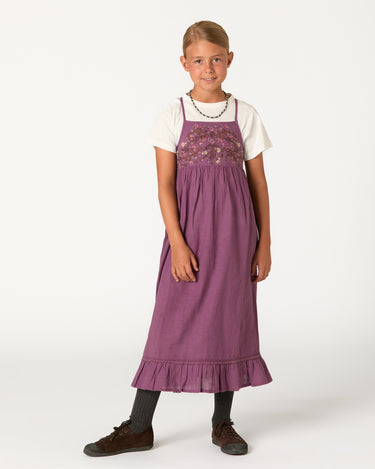 EMBROIDERED DRESS FLOWER FEATHER