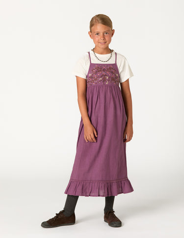 EMBROIDERED DRESS FLOWER FEATHER