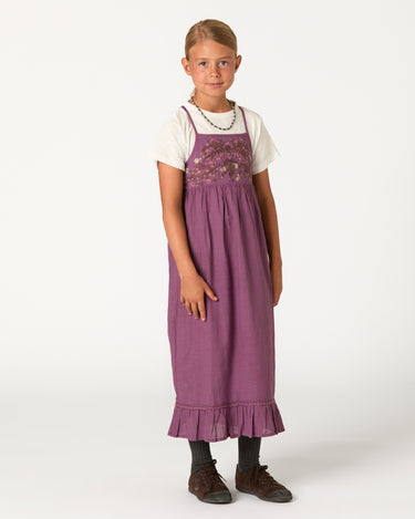 EMBROIDERED DRESS FLOWER FEATHER