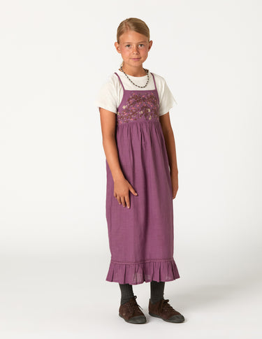EMBROIDERED DRESS FLOWER FEATHER