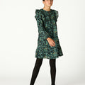 FLUTTER SLEEVE DRESS WILD BLUE