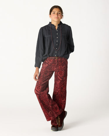 MULBERRY PAISLEY CORDUROY TROUSERS