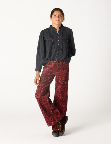 PANTALON PANA PAISLEY MORA