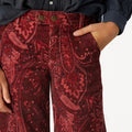 MULBERRY PAISLEY CORDUROY TROUSERS