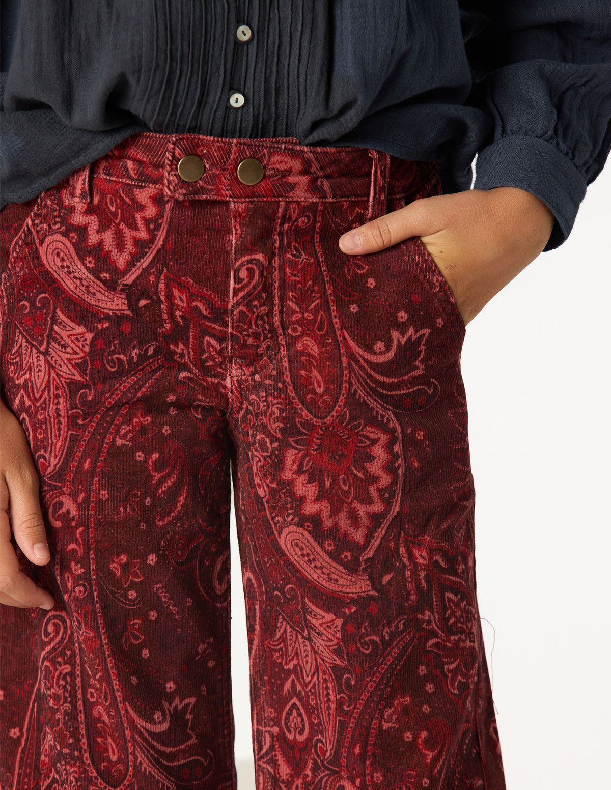 MULBERRY PAISLEY CORDUROY TROUSERS