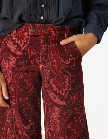 PANTALON PANA PAISLEY MORA