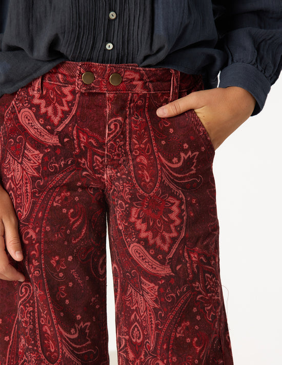 MULBERRY PAISLEY CORDUROY TROUSERS