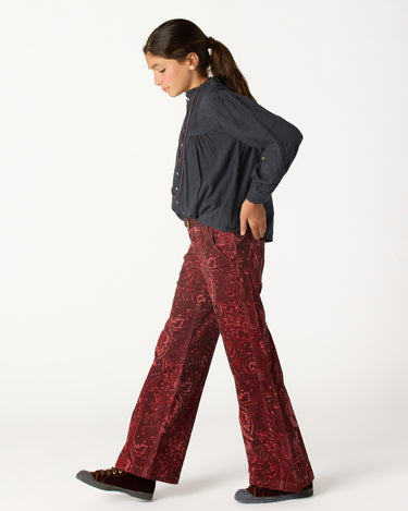 MULBERRY PAISLEY CORDUROY TROUSERS