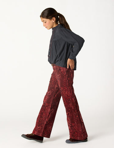 PANTALON PANA PAISLEY MORA