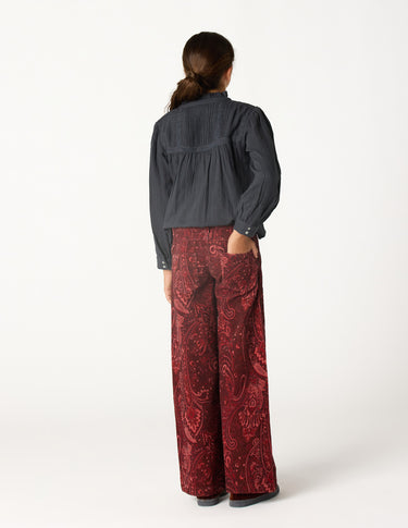 PANTALON PANA PAISLEY MORA