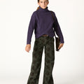 CURRY FLORAL CORDUROY PANTS
