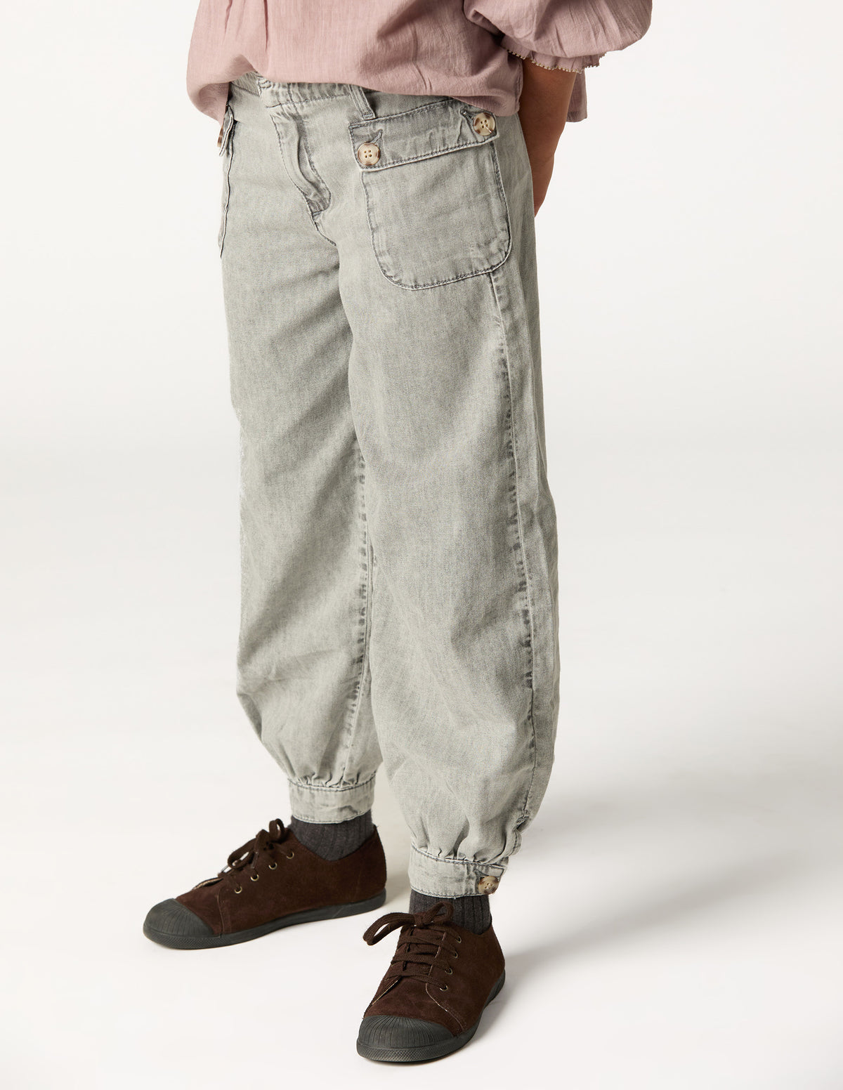 LIGHT GRAY BOMBACHO PANTS