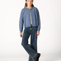 PANTALÓN DENIM DESFLECADO DARK BLUE