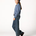 PANTALÓN DENIM DESFLECADO DARK BLUE