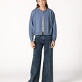 PANTALÓN DENIM DESFLECADO DARK BLUE