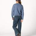 PANTALÓN DENIM DESFLECADO DARK BLUE