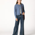 PANTALÓN DENIM DESFLECADO DARK BLUE