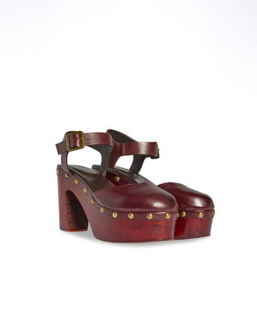 ZUECO CUÑA BURGUNDY