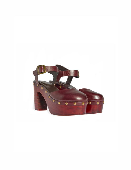 ZUECO CUÑA BURGUNDY