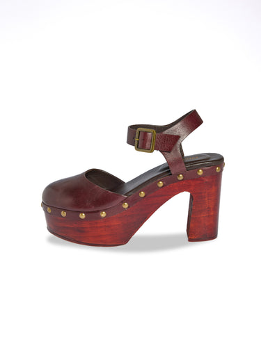 ZUECO CUÑA BURGUNDY