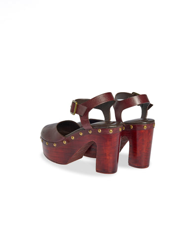 ZUECO CUÑA BURGUNDY