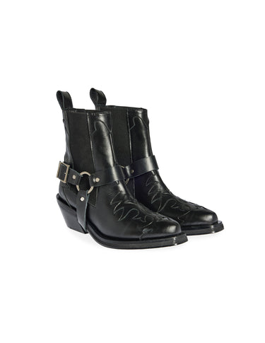 BOTIN COWBOY HEBILLA NEGRO