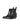 BLACK BUCKLE COWBOY ANKLE BOOTS