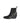 BLACK BUCKLE COWBOY ANKLE BOOTS