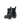 BLACK BUCKLE COWBOY ANKLE BOOTS